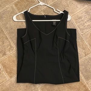 Express Stretch Dress Black White Stitch